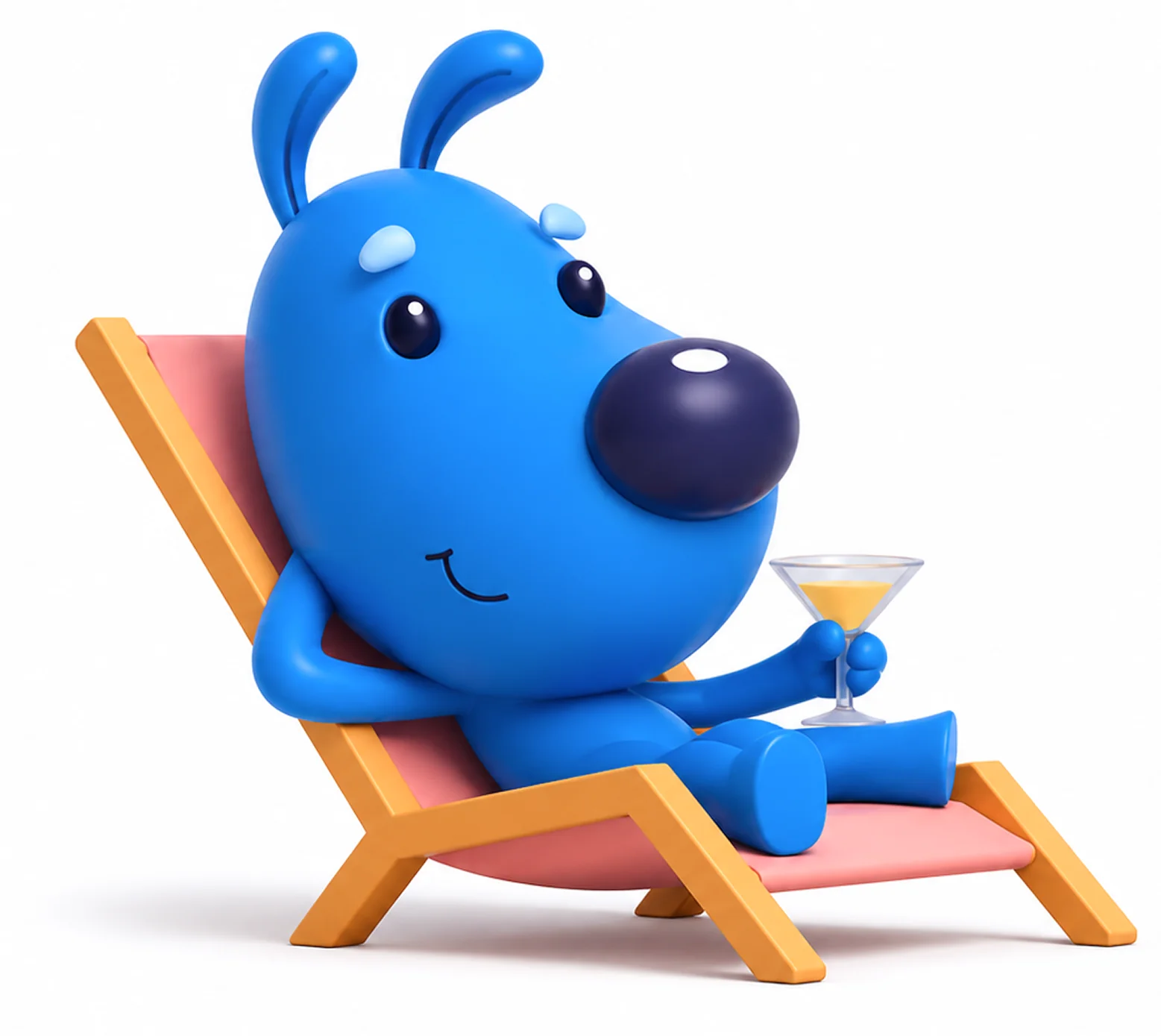 Beebro relaxing in a chair
