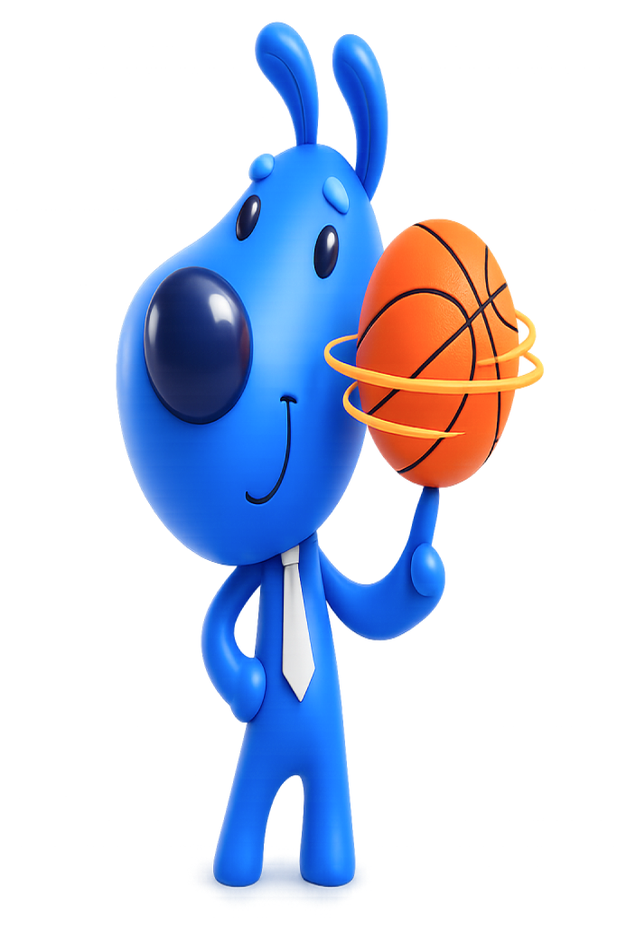 Beebro with basketball