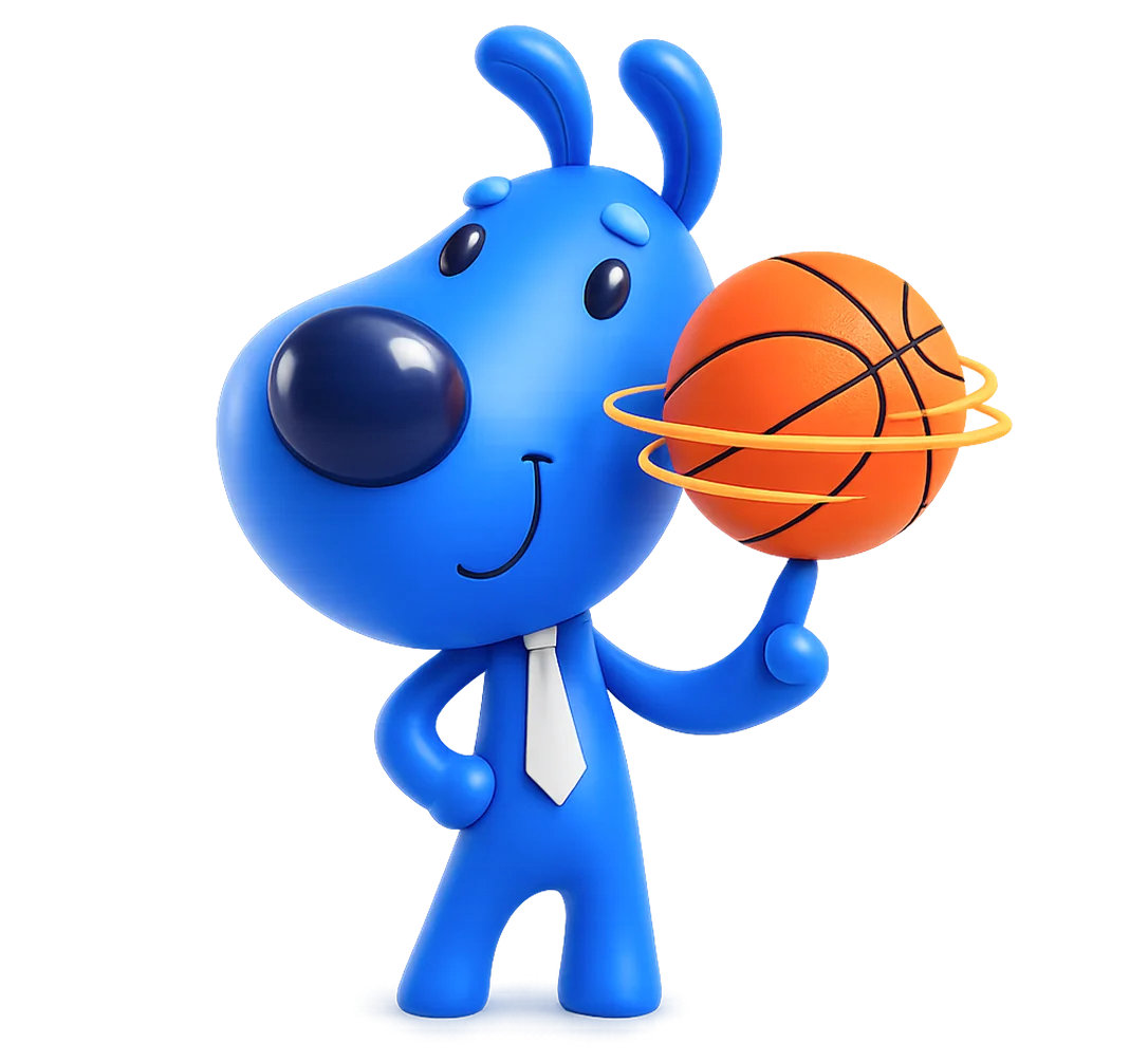 Beebro with basketball